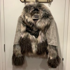 Intermix faux fur jacket